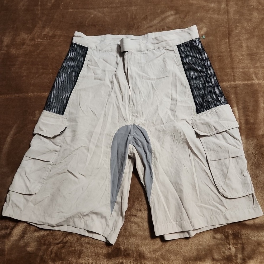 Claudio Nucci Mens Khaki Panels Cotton/Nylon Expedition Cargo Shorts sz L x 10"